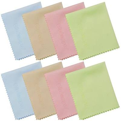 Wisdompro 8-Pack 5.7x6.9 Inches Soft Microfiber Cleaning Cloth, Colorful | For Camera Lens, Glasses, Phone, iPhone, iPad, Tablet, Laptop, LCD TV, Computer Screen, Monitor and Other Electronics Device