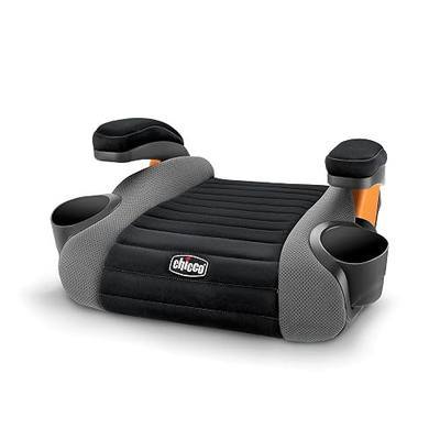 Chicco GoFit Backless Booster Car Seat, Portable Travel Seat, No Latch | Shark/Black/Grey, 40-110 lbs., ages 4+, ErgoBoost contoured toddler car seat, washable pad, 2 cup holders, carry handle