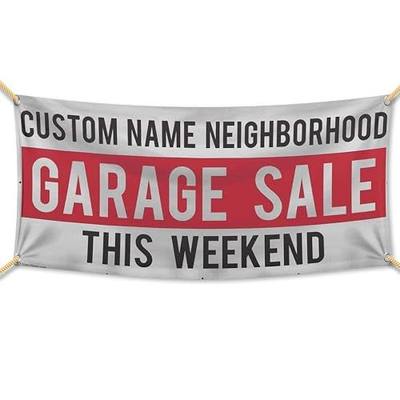 Neighborhood Garage Sale Banner, 3 feet by 6 feet