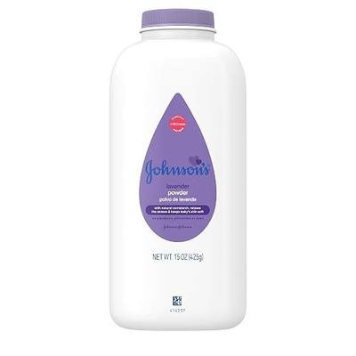 Johnson’s Lavender Baby Powder with Naturally Derived Cornstarch, Hypoallergenic and Paraben Free, 15 oz