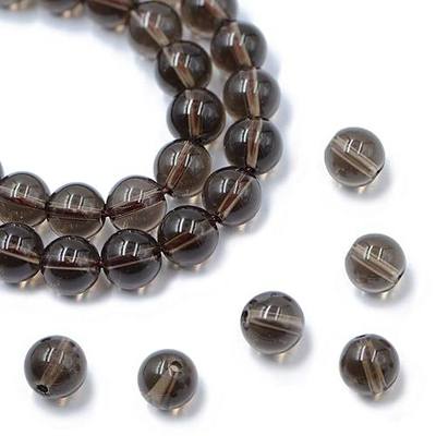 AD Beads Natural Gemstone Round Loose Beads 15" for Bracelet Necklace Earrings Jwelery Making Crafts DIY (8mm, Smoky Quartz)
