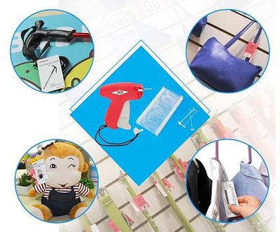 PAG Standard Tagging Gun Price Tag Attacher Gun for Clothing with 5 Needles and 2000 2" Barbs Fasteners, Purple