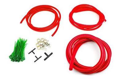 Autobahn88 Engine Room Silicone Vacuum Hose Dress Up DIY Kit, compatible with Toyota (All Models) (Red)