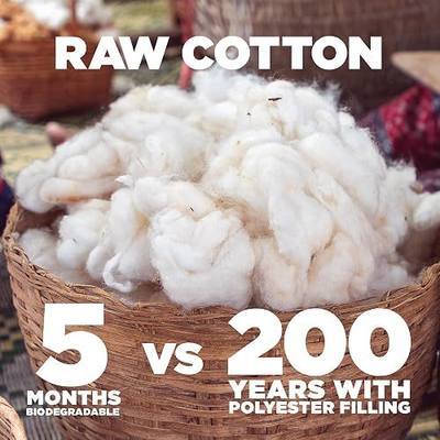 Grown in the USA Raw Cotton Stuffing, Batting, Filling (1lb)