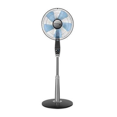 Rowenta Pedestal Fan, 53 Inches, Ultra Quiet Oscillating Fan for Bedroom, Portable, 5 Speeds, Refresh Up to 23-Feet, Silver, Indoor, VU5670