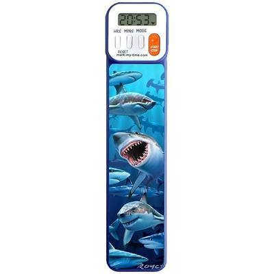 Mark-My-Time - Digital Bookmark - Mark My Time Reading Timer and Bookmark for Kids - Cool Bookmarks, Reading Incentives - Christmas Gift & Stocking Stuffer for Book Lovers - Summer Reading - 3D Shark