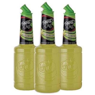 Finest Call Premium Margarita Drink Mix, 1 Liter Bottle, 3 Pack | Smooth & Refreshing Lime Flavor Profile | Cocktails & Mocktails, Premium Ingredients, Consistent Quality, Easy Pour Spout