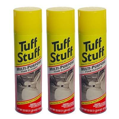 Tuff Stuff All-Purpose Foam Cleaner for Deep Cleaning Vinyl, Fabric, Upholstery, Carpet and Chrome, 22 Ounce Spray, 3-Pack