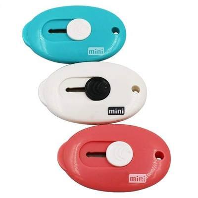 Mini Utility Knives Box Cutter Retractable Letter Opener (Blue/Pink/White) 3PC