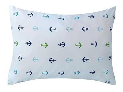 Ella & Max Toddler Pillowcase. Anchor Nautical. Soft & Cuddly. Fits 13x18 Toddler Pillows. Easy to wash & no Ironing. Handmade in USA. Made of Luxury Microfiber Fabric.