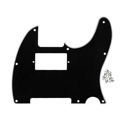 FLEOR 3Ply Black 8 Hole TL Pickguard Guitar Humbucker Pick Guard HH with Screws Fit USA/Mexican Standard TL Style Guitar Part