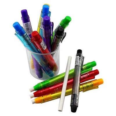 Pencil Erasers Pen-Style Eraser Funny Portable Mechanical Eraser for Artist, Pack of 12