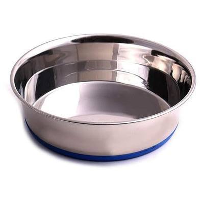 Max and Neo Heavyweight Non-Skid Rubber Bottom Stainless Steel Dog Bowl - We Donate a Bowl to a Dog Rescue For Every Bowl Sold (Large - 80oz - 9.5" Diameter)