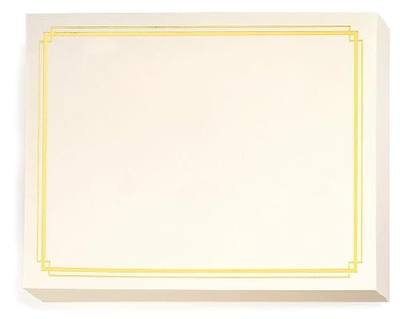 PaperDirect Foil Elegance Specialty Certificates, 50 Sheets of 38lb Cream Paper, 8½" x 11", Double Gold Foil Border, Perfect for Awards, Students, Employees, Volunteers, Course Completion, Diplomas