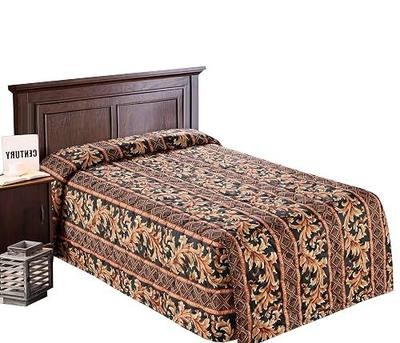 Everest Supply Quilted Bedspread Designed for Hotel/Motel, Resort, Home, Over Sized 21" Fall on Each Side 100% Polyester Fabric-Modern Print-Green-Waterfall Style(Queen 102x118-6.0 lbs)