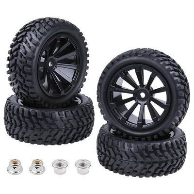 HobbyPark Outer Diameter 2.99 inch / 76mm Rubber RC Car Tires & Wheel Rims Foam Inserts 12mm Hex Hub (4-Pack)