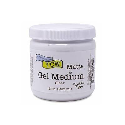 The Crafter's Workshop Matte Gel Medium for Acrylic Paint - Dimensional Clear Texture Paste for Stenciling & Mixed Media Art - Boutique Quality, 8 oz Jar