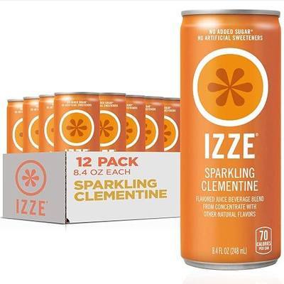 IZZE Sparkling Juice, Clementine, 8.4 Fl Oz (12 Count)