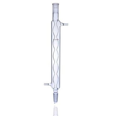 Laboy Glass Allihn Condenser with 24/40 Standard Taper Joints, 300mm Length, Borosilicate 3.3 Reflux Condenser with 10mm Glass Hose Connections