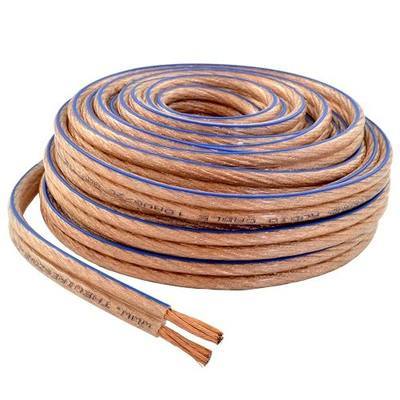 Car Home Audio Speaker Wire Transparent Clear Cable 10AWG 10/2 Gauge (50 Feet)