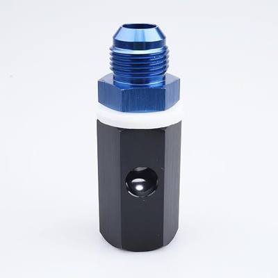 AC PERFORMANCE 10AN Male Flare Fuel Cell Roll Over Valve Aluminum AN10 Rollover Valve Tank Mounted Fitting Adapter Black and Blue Anodized