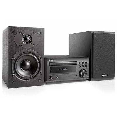 Denon D-M41 Home Theater Mini Amplifier and Bookshelf Speaker Pair - Compact HiFi CD Stereo System with Speakers, FM/AM Tuner, Wireless Bluetooth Amplifier | Perfect for Small Rooms and Home Cinema