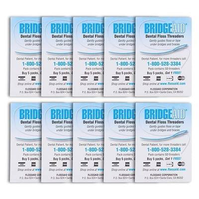 FLOSSAID BridgeAid Threaders 2 Packs of 50 (100 Threaders)