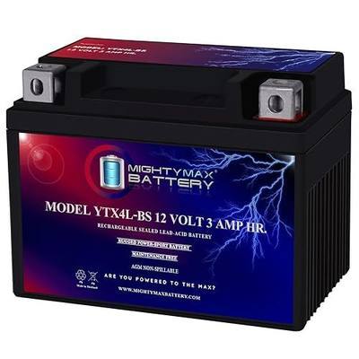 Mighty Max Battery YTX4L-BS SLA Battery for ATV Quad Dirt/Pit Bike 50/70/110/125 CC