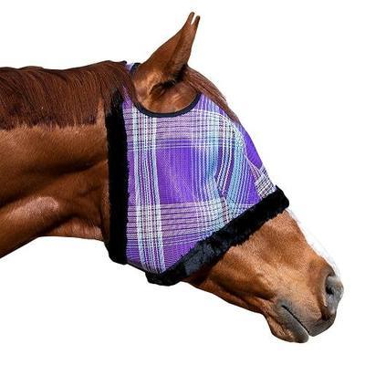 Horse Fly Mask, Fleece Trim, Breathable, Large, Lavender Mint | Soft fleece trim prevents rubbing, breathable non heat transferring mesh protects face and eyes year round