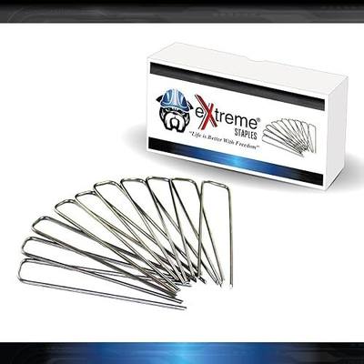 Galvanized Landscaping Staples for Pet Fence Wire, Irrigation or Fabric - 100 Pack