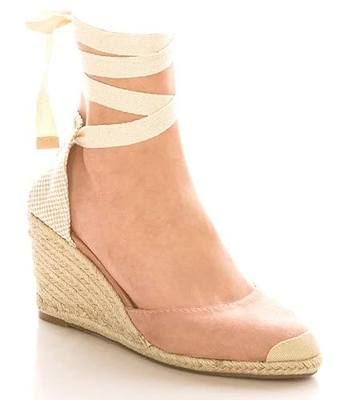 Olivia K Womens Lace Up Platform Wedge Sandals - Slingback Mid Heel - Casual, Classic, Comportable