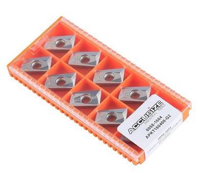 Accusize Industrial Tools Apkt160408-Lh Carbide Inserts for Machining Aluminum, 10 Pcs, 0058-1604x10 | For Aluminum Cutting, APKT160408-G2 Carbide Inserts for Machining Aluminum, 10 Pc Set, Milling Inserts