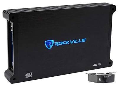 Rockville dB14 Mono Car Amplifier, 4000W, Class-D, Dyno-Certified, Subsonic Filter, EQ, Crossover, Bass Remote, Perfect for Subwoofers, and Car Audio | Bass Knob, Low Pass Crossover, MOSFET Power Supply, Subsonic Filter, Bass EQ, Phase Control, Class D, IC Protection