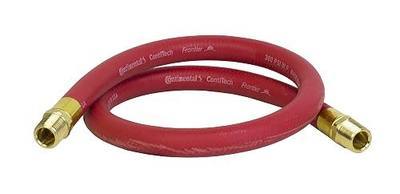 PneumaticPlus RED EPDM Synthetic Rubber Air & Water Hose 3/8" ID x 0.7" OD with 3/8" NPT Male Fitting Connections (6 FT)