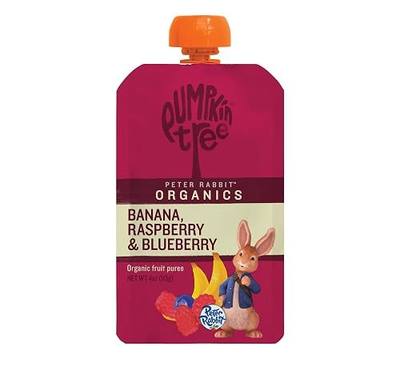 Peter Rabbit Organics Baby Raspberry Banana Blueberry, 4 oz