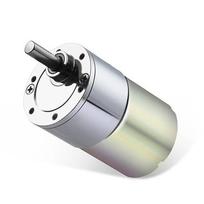 DC 12V 200RPM Gear Motor High Torque Electric Micro Speed Reduction Geared Motor Eccentric Output Shaft 37mm Diameter Gearbox