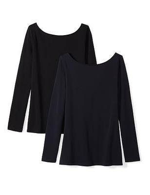 Daily Ritual Women's Standard Stretch Supima Long-Sleeve Ballet Back T-Shirt