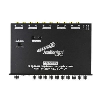 Audiopipe 9 Band Graphic Equalizer with 9 V LINE Driver (EQ-909X)