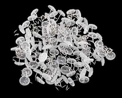 Honbay 100pcs Clear Plastic Head Twist Pins Upholstery Pin for Slipcovers and Bedskirts