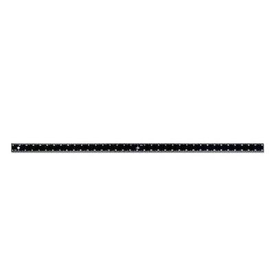 Alumicolor Aluminum Straight Edge with Center Finding Back, 36IN, Black