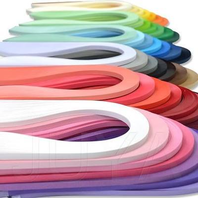 JUYA Solid Color Quilling Strips Set 42 Colors 4200 Strips 5mm/0.20in | 100 Strips Each; Balanced Color Selection; 39cm (15.35in) Long; Approx. 120 GSM; Cards and Framed Art