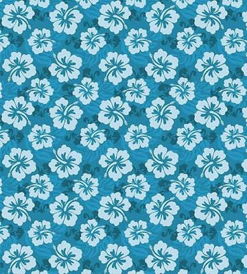 Ambesonne Hawaiian Duvet Cover Set, Hawaiian Hibiscus Flowers and Leaves Fashion Design Floral Style Artwork Print, Decorative 3 Piece Bedding Set with 2 Pillow Shams, Queen Size, White Teal