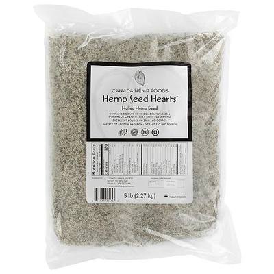 Raw Hemp Seed Hearts 5 lb Value Bag – Hulled Hemp Seeds, 10g Protein, Omega 3-6, Non-GMO, Vegan, Keto Friendly, Grown in Canada