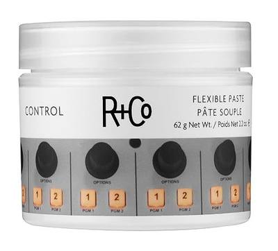 R+Co Control Flexible Paste | Strong Hold + Natural Finish| Vegan + Cruelty-Free | 2.2 Oz | Texturizing + Curl Defining Lightweight Matte Finish Styling Paste for All Hair Types