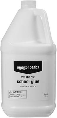 Amazon Basics All Purpose Washable School Craft Liquid Glue for Making Slime, Arts and Crafts, White, 1 Gallon, Single Pack