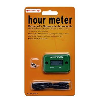 NK-HS2 Inductive Hour Meter for Gas Engine Lawn Mover Marine ATV Motorcycle Boat Snowmobile Dirt Bike Outboard Motor Generator IP68 99999HRS Hourmeter (Green)
