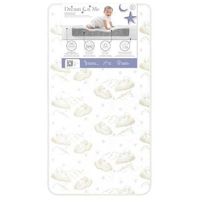 Dream On Me Twilight 5” 2-in-1 Breathable Spring Coil Crib & Toddler Mattress – Firm Infant Side & Plush Toddler Side, Reversible Design, Waterproof Vinyl Cover, GREENGUARD Gold & BSA Certified