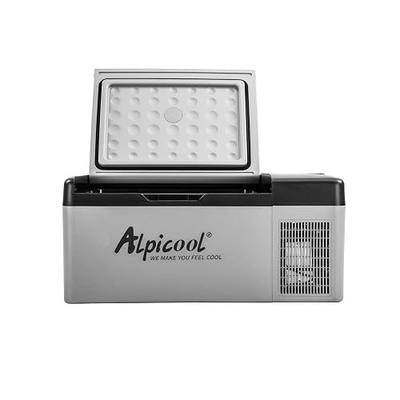 Alpicool C15 Portable Car Freezer,12 Volt Refrigerator, 16 Quart (15 Liter) Fast Cooling 12V Car Fridge -4℉~68℉, Car Cooler, 12/24V DC and 100-240V AC for Outdoor, Camping, RV, Truck, Boat