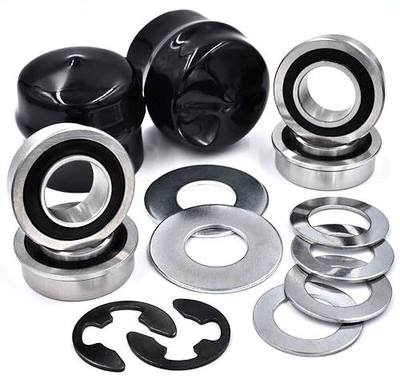 (4 Pack) HD Switch Front Wheel Bushing to Bearing Conversion Kit fits Husqvarna 532009040 9040H 532124959 5920H, 9040HR 9040N Husqvarna Sears Craftsman Poulan Jonsered AYP Garden Tractor Lawn Mowers