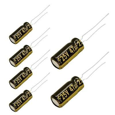 Replacement for 6 pcs Panasonic FM Series Capacitors 25V 47uf Low Impedance
